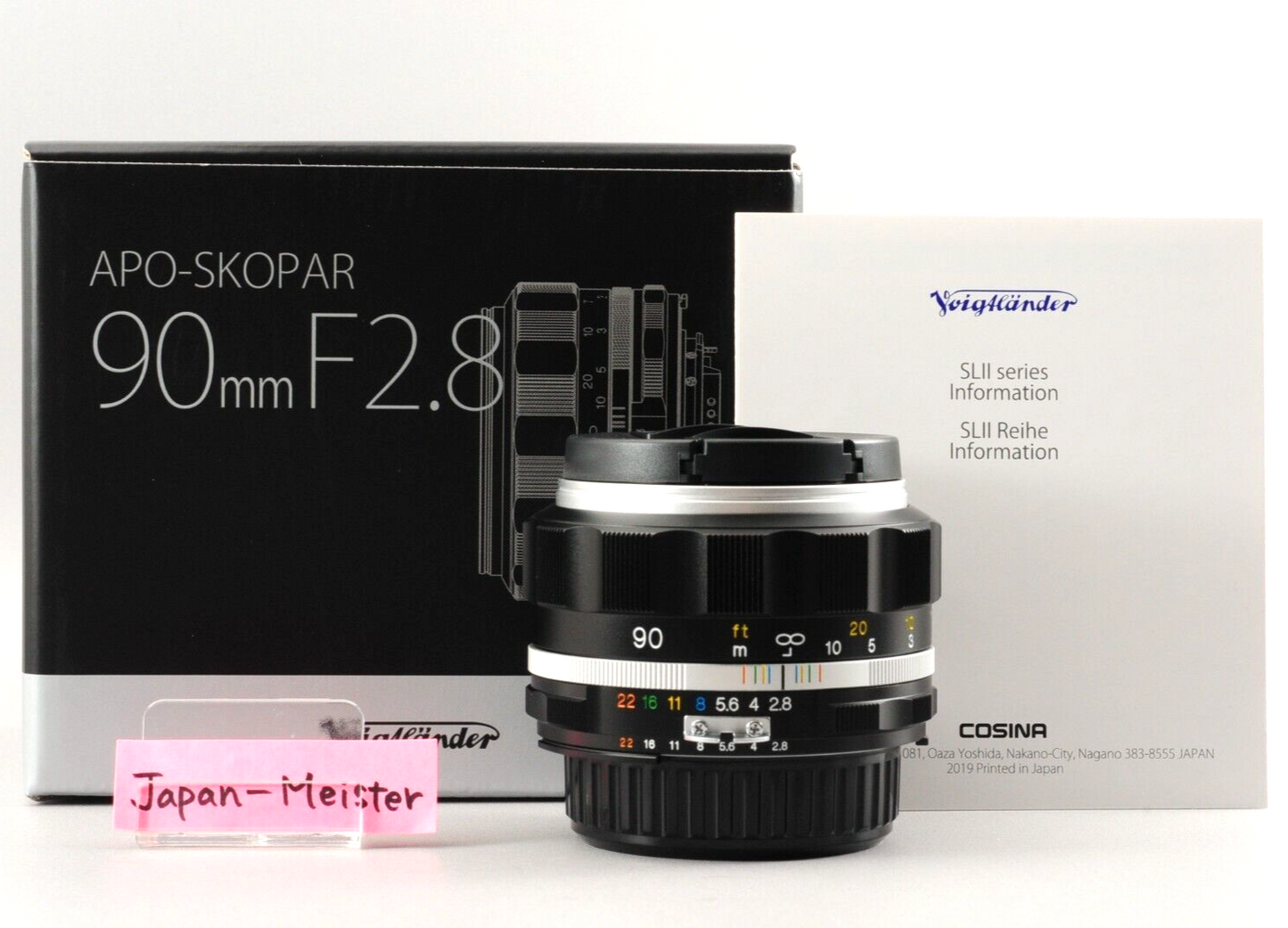 【Rank : S】APO-SKOPAR 90mm F/2.8 SL II S Nikon Ai-s Ais F Mount Silver Rim